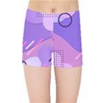 Hand Drawn Abstract Organic Shapes Background Kids  Sports Shorts
