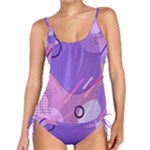 Hand Drawn Abstract Organic Shapes Background Tankini Set