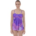 Hand Drawn Abstract Organic Shapes Background Babydoll Tankini Set