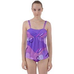 Twist Front Tankini Set 
