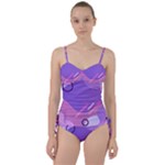 Hand Drawn Abstract Organic Shapes Background Sweetheart Tankini Set