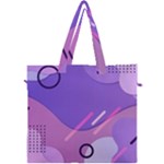 Hand Drawn Abstract Organic Shapes Background Canvas Travel Bag