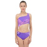 Hand Drawn Abstract Organic Shapes Background Spliced Up Two Piece Swimsuit
