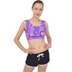 Hand Drawn Abstract Organic Shapes Background V-Back Sports Bra