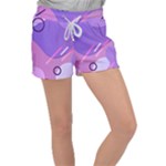 Hand Drawn Abstract Organic Shapes Background Women s Velour Lounge Shorts