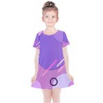 Hand Drawn Abstract Organic Shapes Background Kids  Simple Cotton Dress