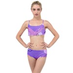 Hand Drawn Abstract Organic Shapes Background Layered Top Bikini Set