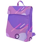 Hand Drawn Abstract Organic Shapes Background Flap Top Backpack