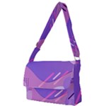 Hand Drawn Abstract Organic Shapes Background Full Print Messenger Bag (S)