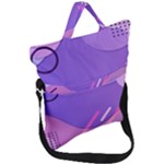 Hand Drawn Abstract Organic Shapes Background Fold Over Handle Tote Bag