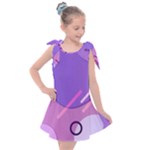 Hand Drawn Abstract Organic Shapes Background Kids  Tie Up Tunic Dress
