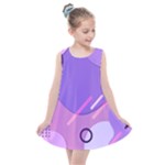 Hand Drawn Abstract Organic Shapes Background Kids  Summer Dress