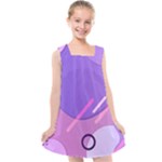 Hand Drawn Abstract Organic Shapes Background Kids  Cross Back Dress