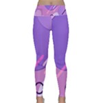 Hand Drawn Abstract Organic Shapes Background Lightweight Velour Classic Yoga Leggings