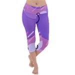 Hand Drawn Abstract Organic Shapes Background Lightweight Velour Capri Yoga Leggings