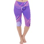 Hand Drawn Abstract Organic Shapes Background Lightweight Velour Cropped Yoga Leggings