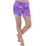 Hand Drawn Abstract Organic Shapes Background Lightweight Velour Yoga Shorts