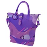 Hand Drawn Abstract Organic Shapes Background Buckle Top Tote Bag