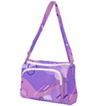 Hand Drawn Abstract Organic Shapes Background Front Pocket Crossbody Bag