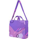Hand Drawn Abstract Organic Shapes Background Square Shoulder Tote Bag