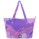 Hand Drawn Abstract Organic Shapes Background Full Print Shoulder Bag