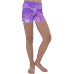 Hand Drawn Abstract Organic Shapes Background Kids  Lightweight Velour Yoga Shorts