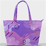 Hand Drawn Abstract Organic Shapes Background Back Pocket Shoulder Bag 