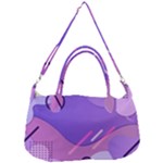 Hand Drawn Abstract Organic Shapes Background Removable Strap Handbag