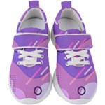 Hand Drawn Abstract Organic Shapes Background Kids  Velcro Strap Shoes
