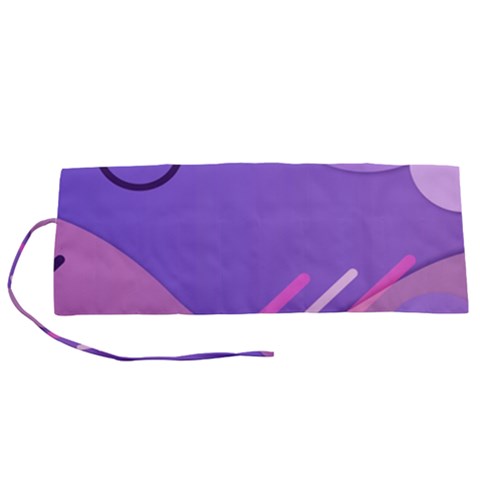 Hand Drawn Abstract Organic Shapes Background Roll Up Canvas Pencil Holder (S) from ArtsNow.com