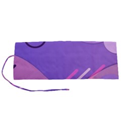 Hand Drawn Abstract Organic Shapes Background Roll Up Canvas Pencil Holder (S) from ArtsNow.com