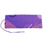 Hand Drawn Abstract Organic Shapes Background Roll Up Canvas Pencil Holder (S)