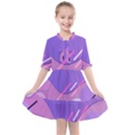 Hand Drawn Abstract Organic Shapes Background Kids  All Frills Chiffon Dress