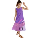 Hand Drawn Abstract Organic Shapes Background Summer Maxi Dress