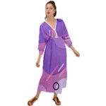 Hand Drawn Abstract Organic Shapes Background Grecian Style  Maxi Dress