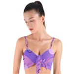 Hand Drawn Abstract Organic Shapes Background Woven Tie Front Bralet
