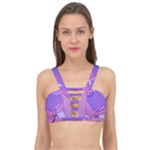 Hand Drawn Abstract Organic Shapes Background Cage Up Bikini Top