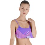 Hand Drawn Abstract Organic Shapes Background Layered Top Bikini Top 