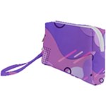 Hand Drawn Abstract Organic Shapes Background Wristlet Pouch Bag (Small)