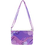 Hand Drawn Abstract Organic Shapes Background Double Gusset Crossbody Bag