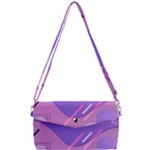 Hand Drawn Abstract Organic Shapes Background Removable Strap Clutch Bag
