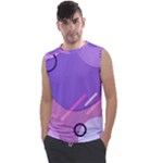 Hand Drawn Abstract Organic Shapes Background Men s Regular Tank Top