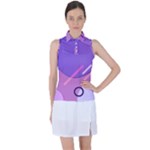 Hand Drawn Abstract Organic Shapes Background Women s Sleeveless Polo T-Shirt
