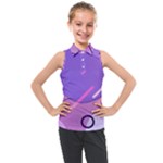 Hand Drawn Abstract Organic Shapes Background Kids  Sleeveless Polo T-Shirt