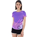 Hand Drawn Abstract Organic Shapes Background Back Cut Out Sport T-Shirt