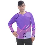 Hand Drawn Abstract Organic Shapes Background Men s Pique Long Sleeve T-Shirt
