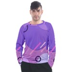 Hand Drawn Abstract Organic Shapes Background Men s Long Sleeve Raglan T-Shirt