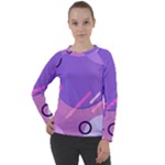 Hand Drawn Abstract Organic Shapes Background Women s Long Sleeve Raglan T-Shirt