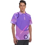 Hand Drawn Abstract Organic Shapes Background Men s Polo T-Shirt