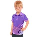 Hand Drawn Abstract Organic Shapes Background Kids  Polo T-Shirt
